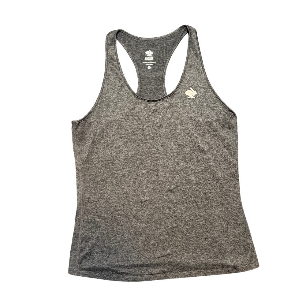 rabbit Running Tank Top Womens Large Gray Racerback Athletic Workout